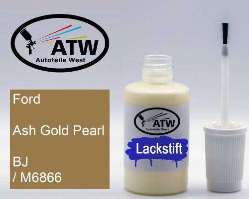 Ford, Ash Gold Pearl, BJ / M6866: 20ml Lackstift, von ATW Autoteile West.